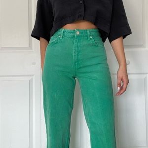 Zara high waisted wide leg jeans